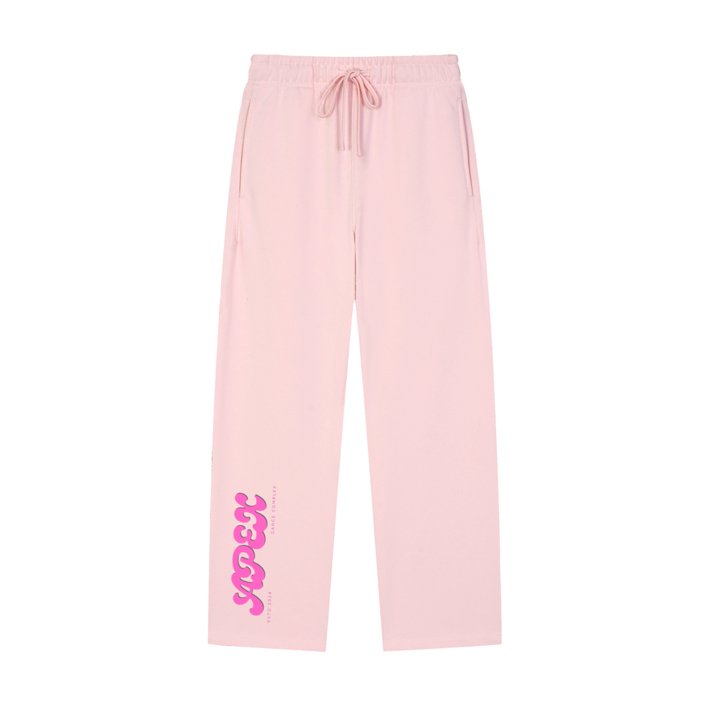 Solid Color Straight-Leg Sweatpants